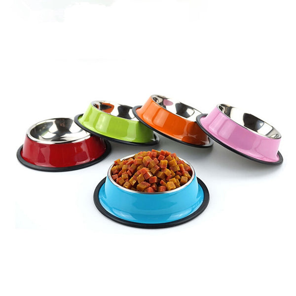 Single Stainless Steel Pet Bowl for Dogs, Cats, Puppies, or Kittens