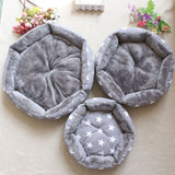 Round Dog Bed, Soft Puppy Couch Bed with 3 Patterns