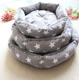Round Dog Bed, Soft Puppy Couch Bed with 3 Patterns