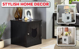 Cat House Side Table, Nightstand Pet House, Litter Box Enclosure