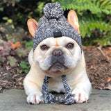 Fluffy Winter Warm Hats Knitted for Small Dogs