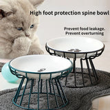 Ceramic Raised, Elevated Pet Bowl for Food, Water or Treats