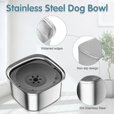 Anti-splash Water Bowl Stainless Steel