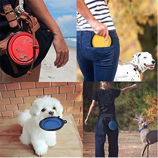 Collapsible Traveling Dog Bowls 3 PCK, BPA Free FDA Approved