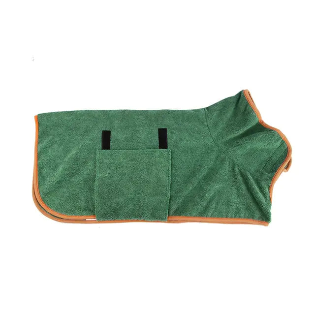 Absorbent Pet Bathrobe with Belly Strap for Fast Drying