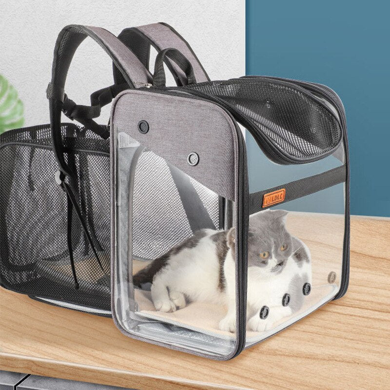 Pet Expandable Backpack and Travel Carrier