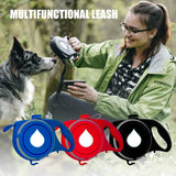 Multifunctional Pet Leash With Built-in Water Bottle Bowl and Bag Dispenser