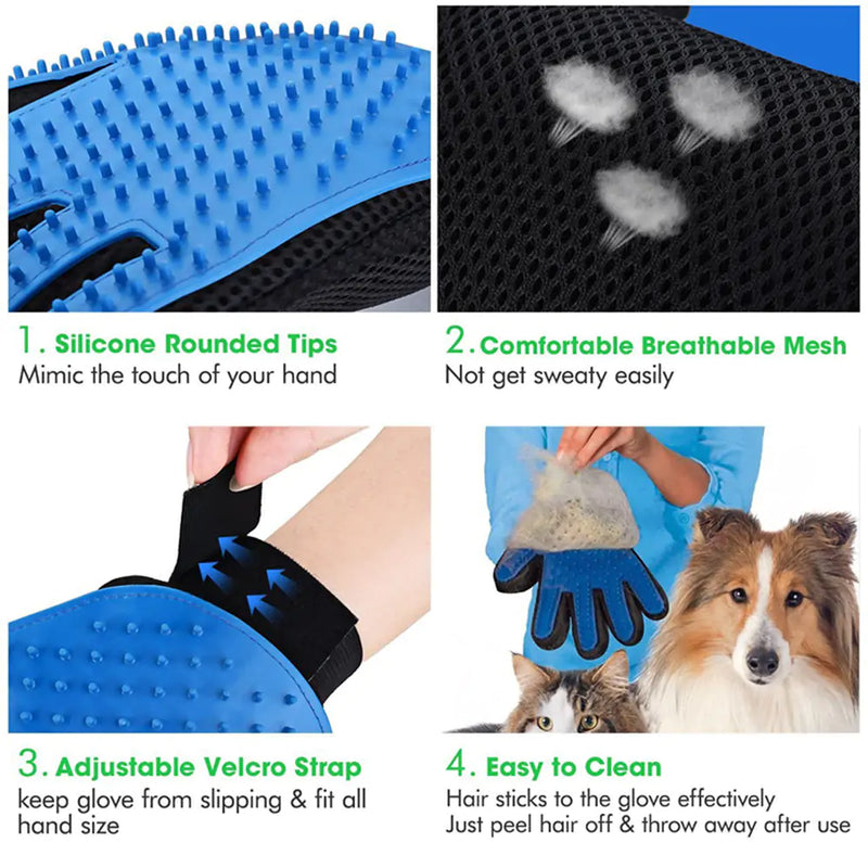 Pet Grooming Brush Glove