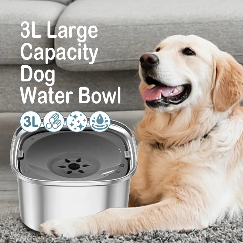 Anti-splash Water Bowl Stainless Steel