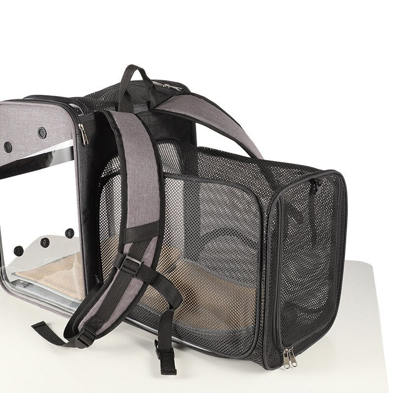 Pet Expandable Backpack and Travel Carrier