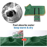 Absorbent Pet Bathrobe with Belly Strap for Fast Drying